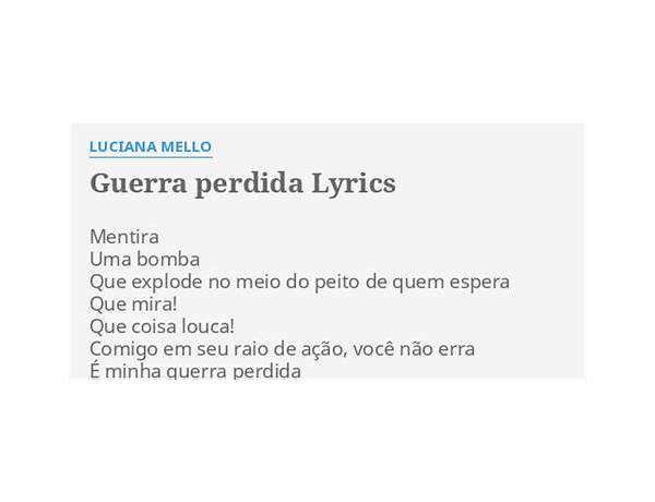 Guerra Perdida pt Lyrics [Luciana Mello]