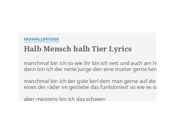 Halb Mensch, halb Tier de Lyrics [KrawallBrüder]