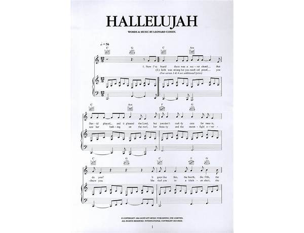 Hallelujah en Lyrics [Allison Crowe]