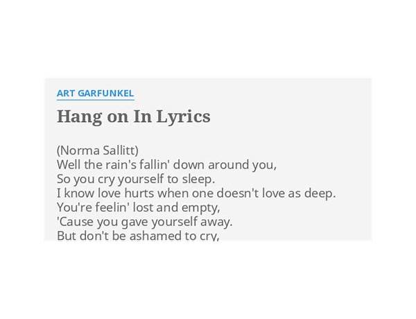 Hang On en Lyrics [Emly Starr Explosion]