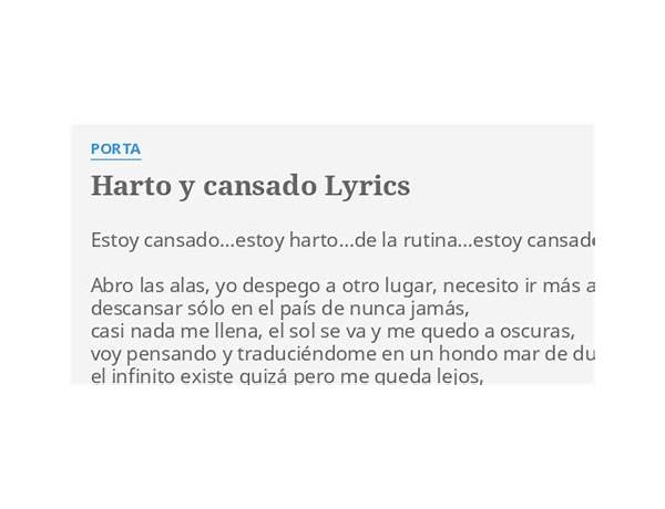 Harto y cansado es Lyrics [Defcom]