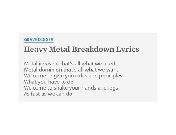 Heavy Metal Breakdown en Lyrics [Grave Digger]