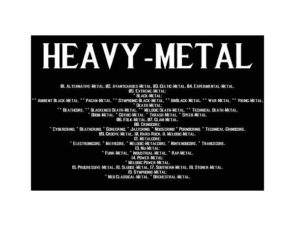 Heavy Metal, musical term