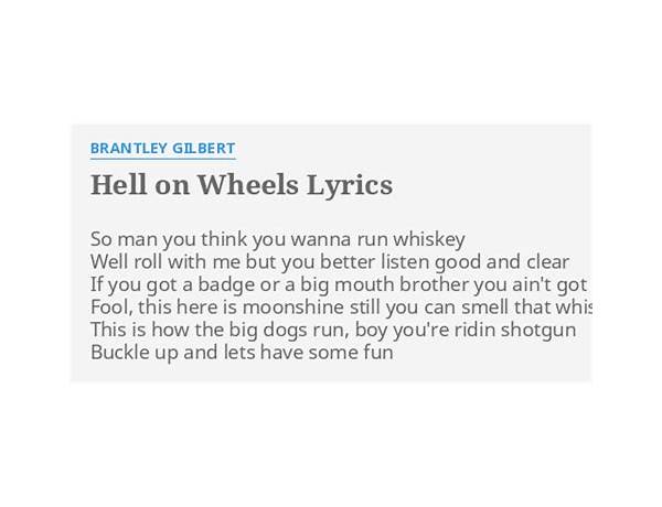 Hell On Wheels en Lyrics [Brantley Gilbert]