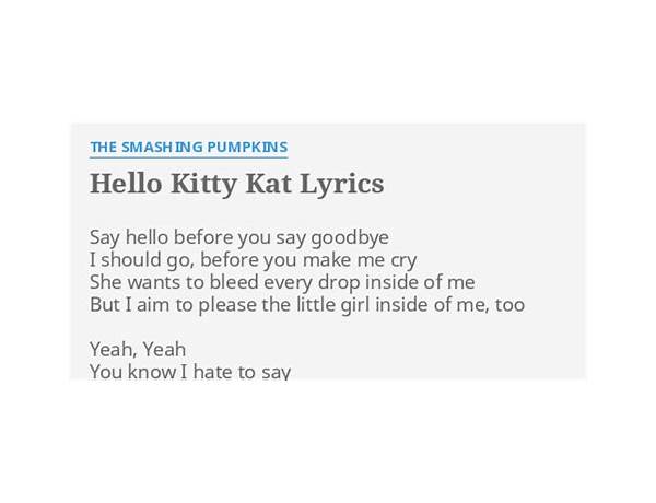 Hello Kitty Kat en Lyrics [The Smashing Pumpkins]