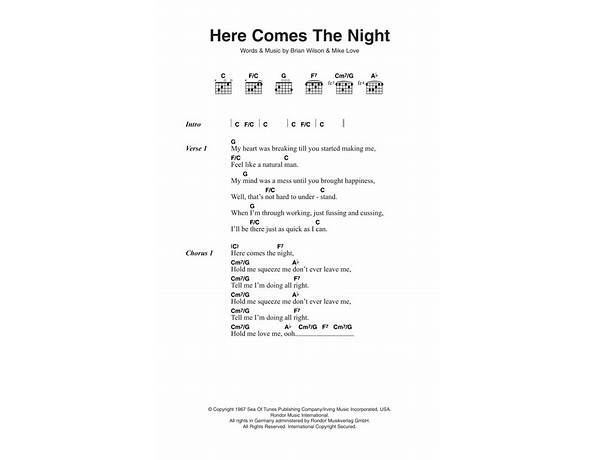 Here Comes The Night en Lyrics [Tokio Hotel]