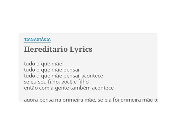 Hereditário pt Lyrics [Titãs]