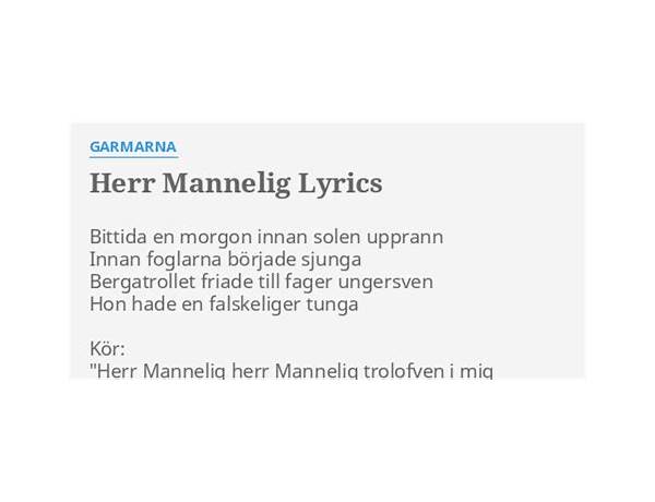 Herr Mannelig en Lyrics [Garmarna]