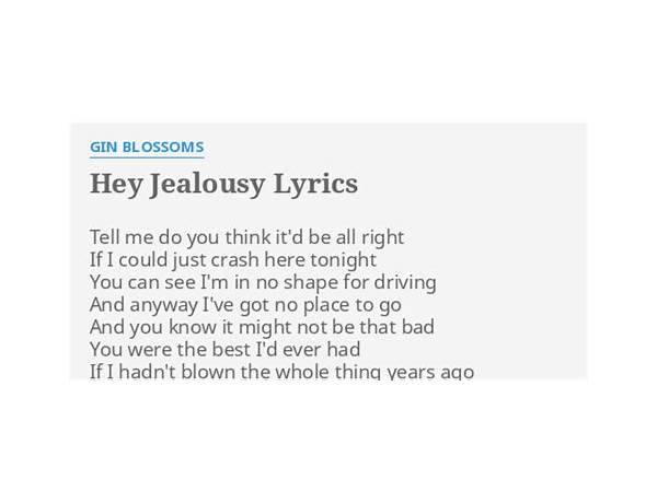 Hey Jealousy en Lyrics [Bowling for Soup]