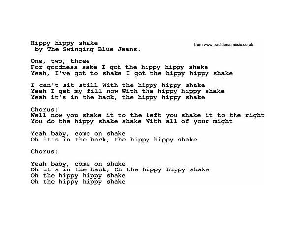 Hippy Hippy Shake en Lyrics [Chan Romero]