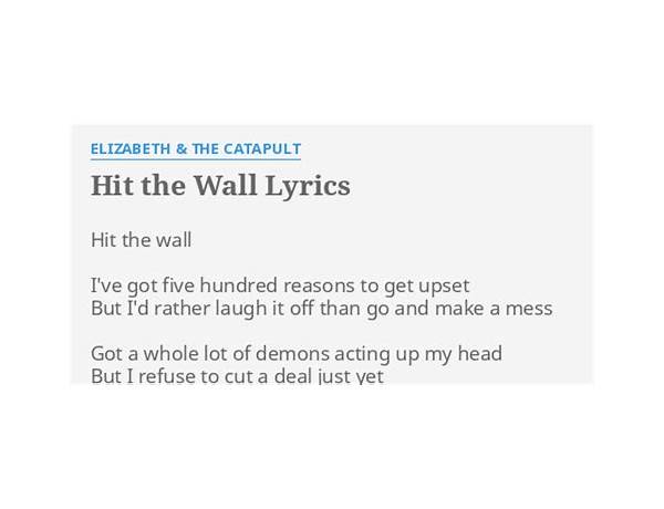 Hit the Wall en Lyrics [Sweatshop Union]