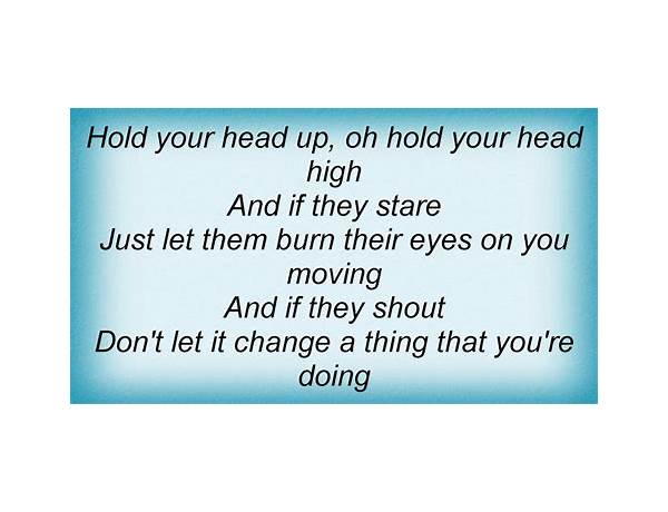 Hold Your Head Up en Lyrics [Heltah Skeltah]