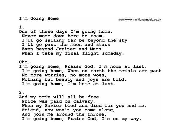 Home en Lyrics [Gizmo De Trini]