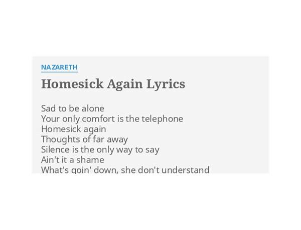 Homesick Again en Lyrics [Nazareth]