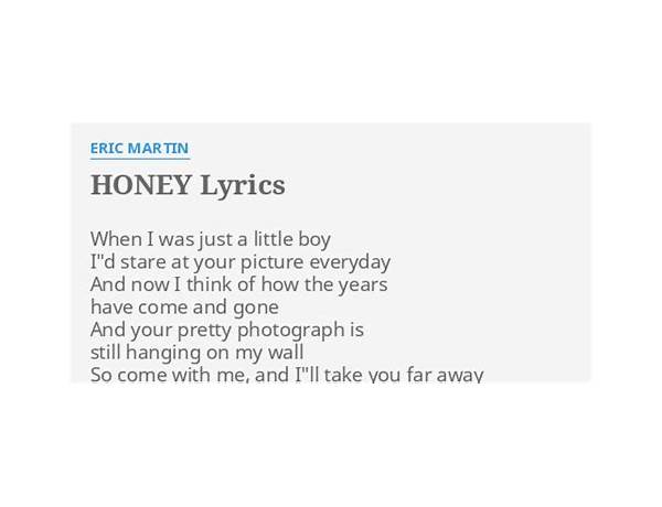Honey en Lyrics [Nadège Nightingale]