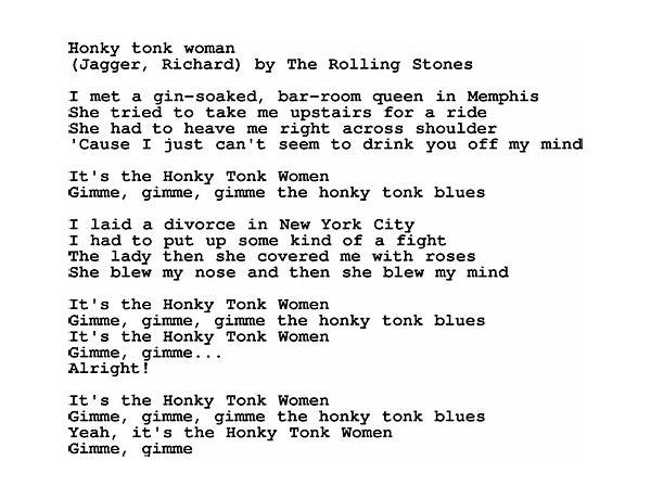 Honky Tonk Women en Lyrics [Ali Campbell]