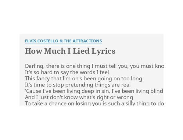 How Much I Lied en Lyrics [Elvis Costello]