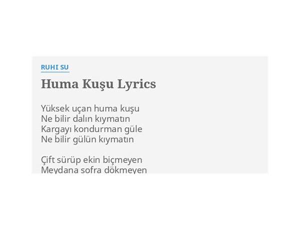 Huma Kuşu tr Lyrics [Ruhi Su]