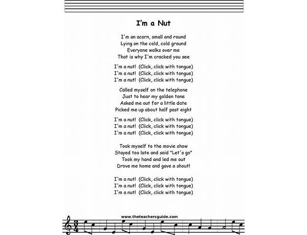 I\'m A Nut en Lyrics [The Countdown Kids]