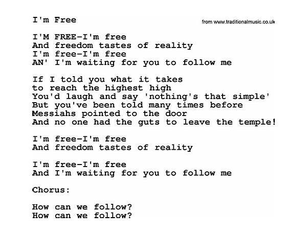 I\'m Free en Lyrics [Mondo Rock]