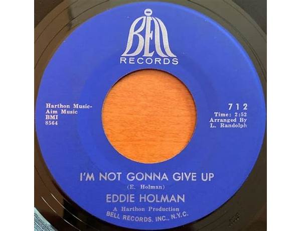 I\'m Not Gonna Give Up en Lyrics [Eddie Holman]