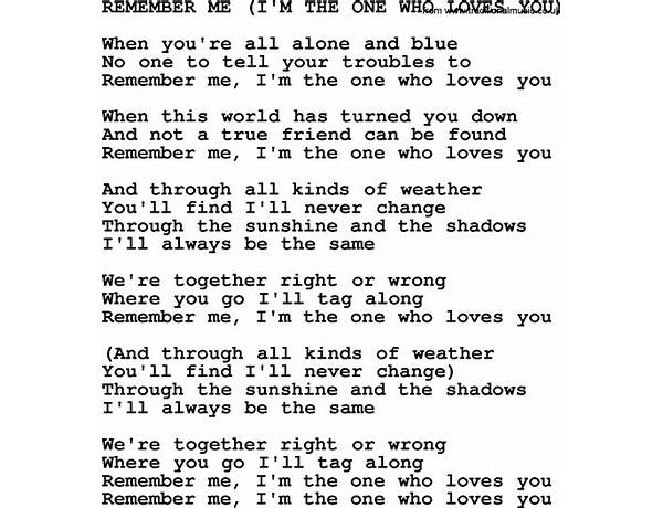 I\'m The One Who Loves You en Lyrics [Curtis Mayfield]