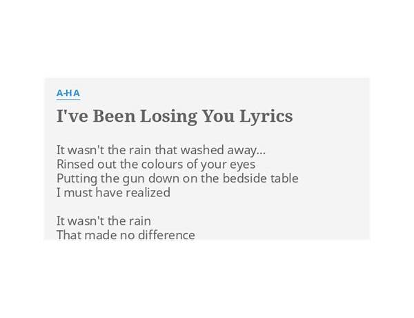 I\'ve Been Losing You en Lyrics [​a-ha]