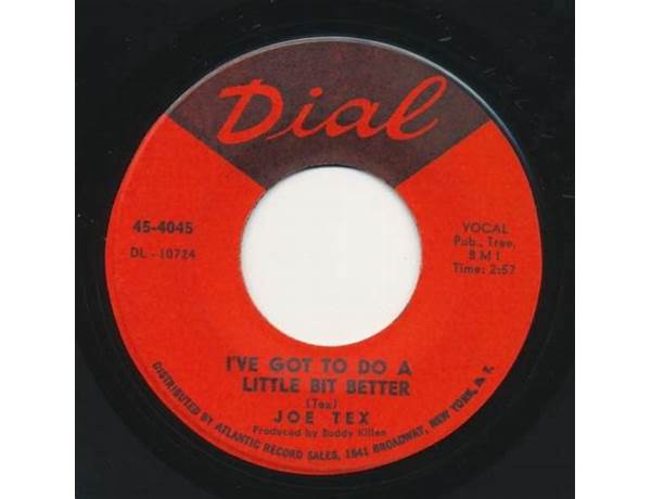 I\'ve Got To Do A Little Bit Better en Lyrics [Joe Tex]