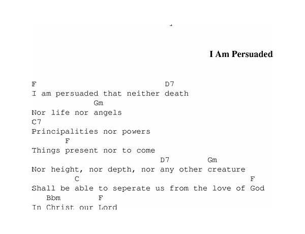 I Am Persuaded en Lyrics [David and the Giants]