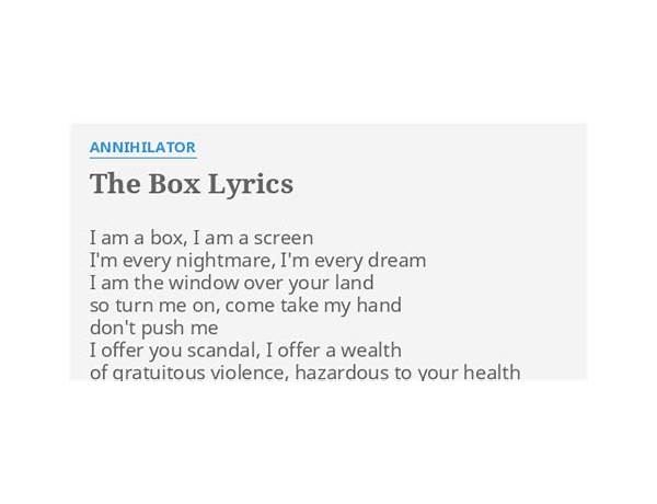 I Am in a Box en Lyrics [Gyurithegreat]