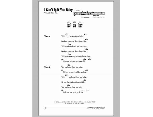 I Can\'t Quit You Baby en Lyrics [The Rolling Stones]