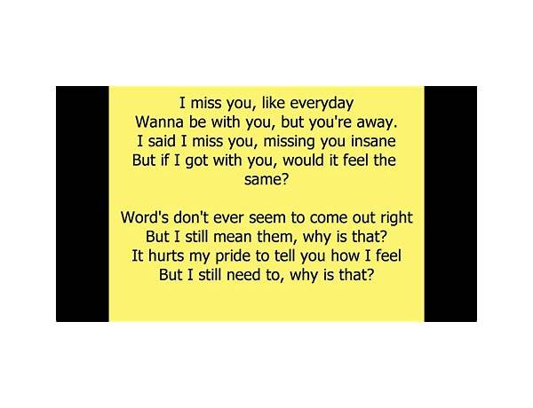 I Miss You en Lyrics [Mr. Lil One]