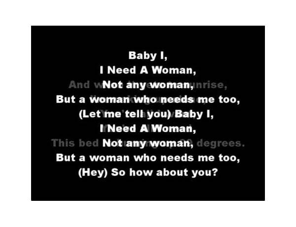 I Need a Woman\'s Love en Lyrics [Gene Vincent]