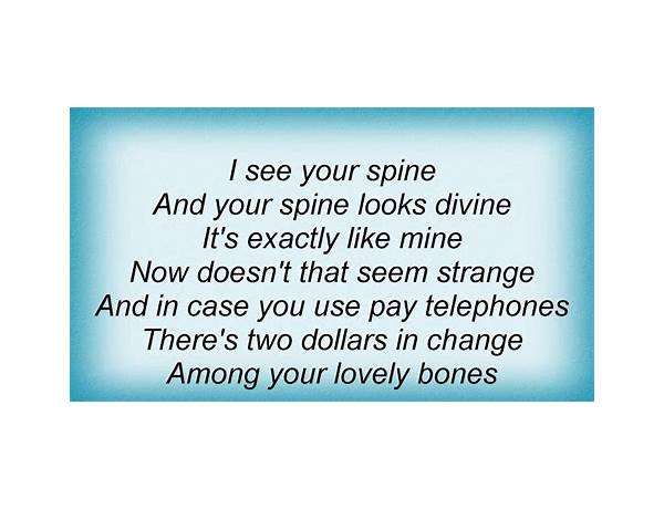 I See Bones en Lyrics [Allan Sherman]