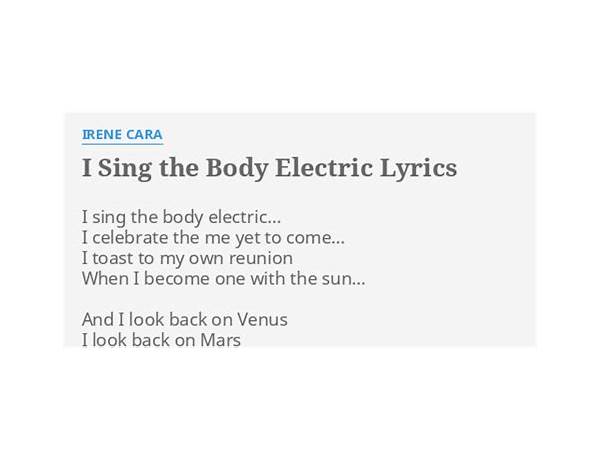 I Sing The Body Electric en Lyrics [The Stiletto Formal]