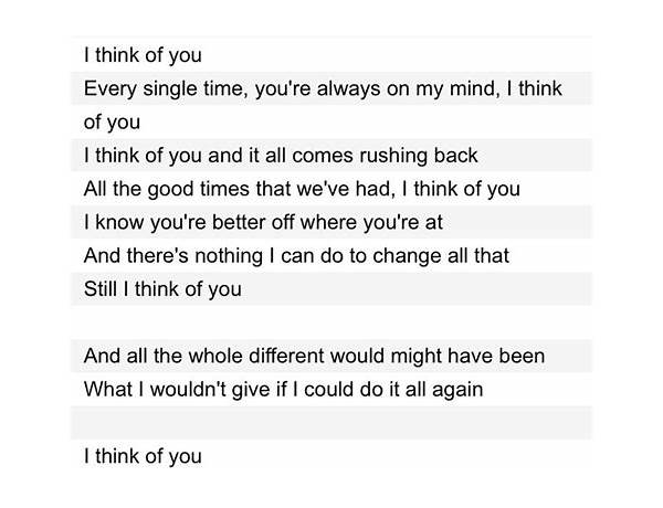 I Think of You en Lyrics [Brandon Hines]