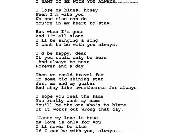 I Want to Be with You Always en Lyrics [Merle Haggard]