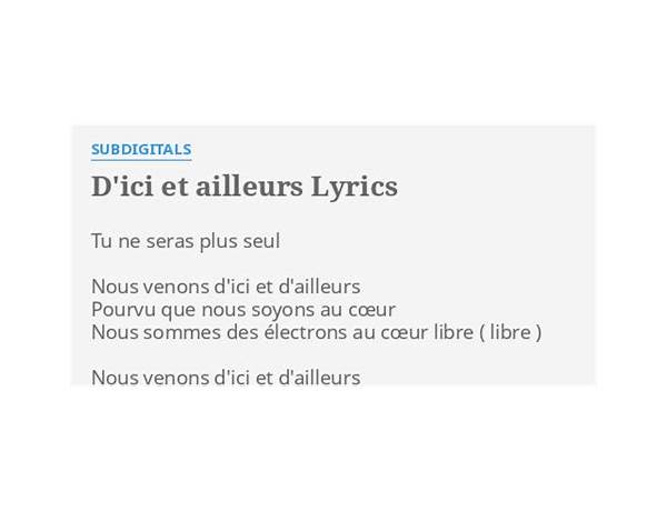 Ici et ailleurs fr Lyrics [Ben Kamuntu]