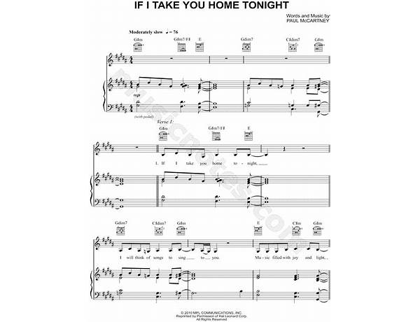 If I Take You Home Tonight en Lyrics [Diana Krall]