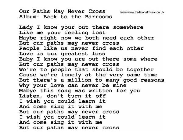 If Our Paths Cross en Lyrics [S4m1]