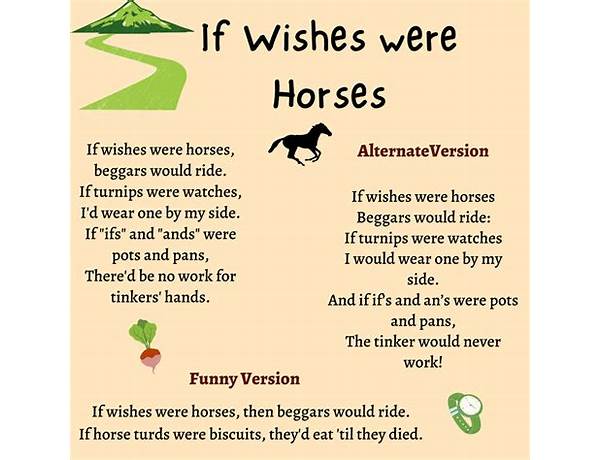 If Wishes Were Horses en Lyrics [Too Many Joes]