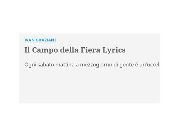 Il campo della fiera it Lyrics [Ivan Graziani]