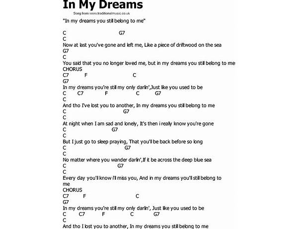 In My Dreams en Lyrics [Linebeck]