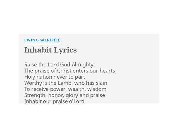 Inhabit en Lyrics [Red Letter Society]