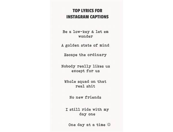 Instagram en Lyrics [Ballout]