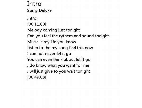 Intro en Lyrics [Sceyentifik]