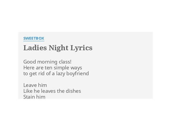 It’s a Lady’s Night en Lyrics [Maxi Priest]