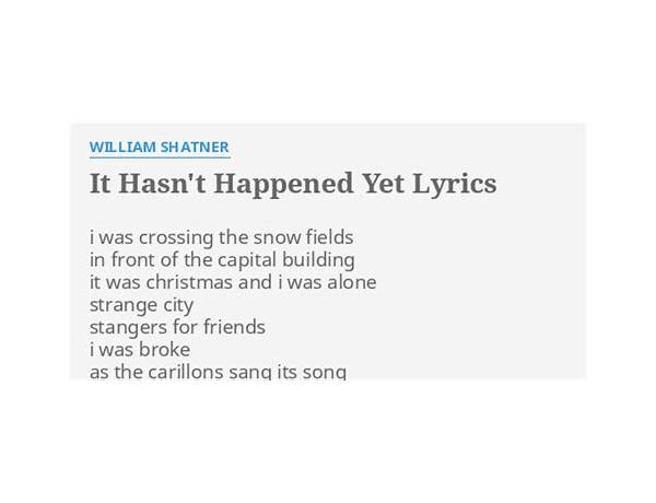 It Hasn\'t Happened Yet en Lyrics [Ricky Nelson]