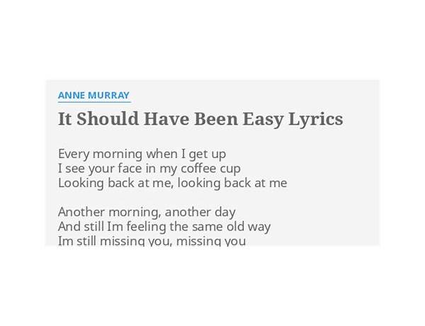 It Should Have Been Easy en Lyrics [Patti Leatherwood]