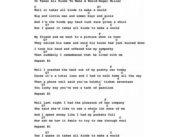 It Takes All Kinds en Lyrics [George Strait]